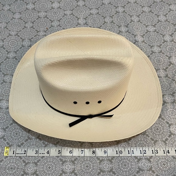Stetson Cream Cowboy Hat with Black Band - Picture 4 of 16